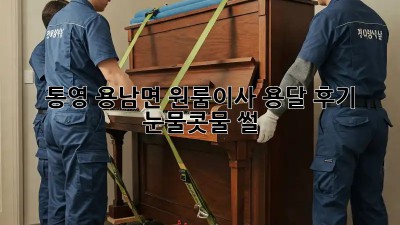 통영 용남면 원룸이사 용달 후기🚚💨 눈물콧물 썰!